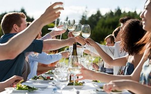 Thanksgiving table in wine country