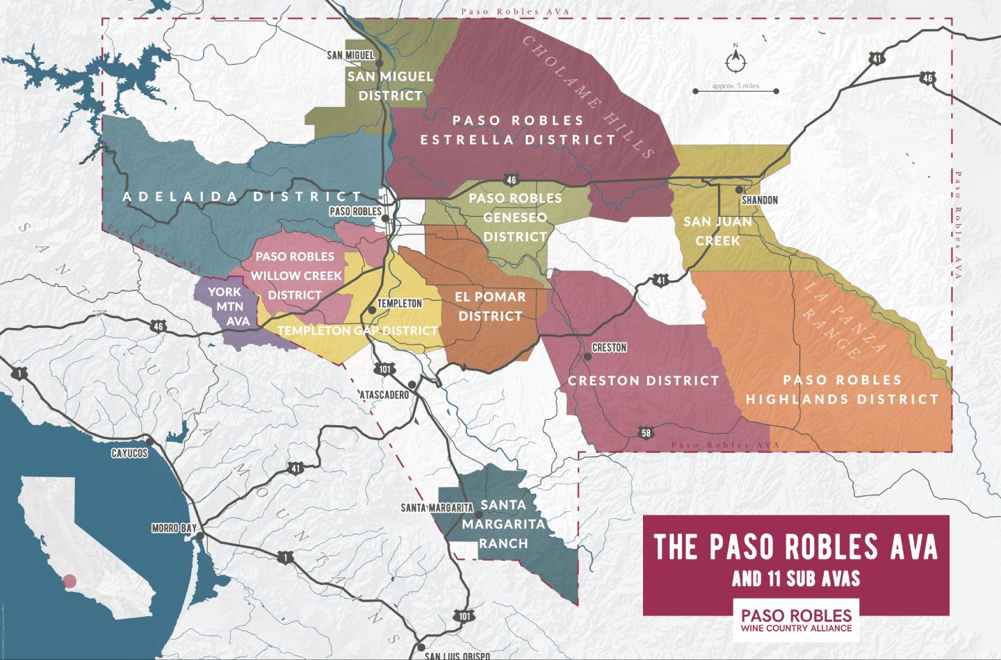Paso Robles AVA map